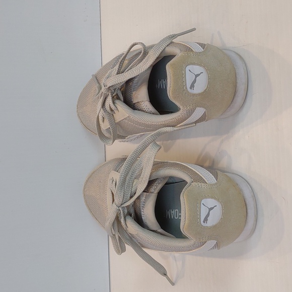 Puma Women's Bella Cream Lace Up Knit Suede Softfoam Casual Sneaker - Picture 4 of 12